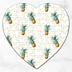 Tropical Pineapples Jigsaw Puzzle (heart) by goljakoff