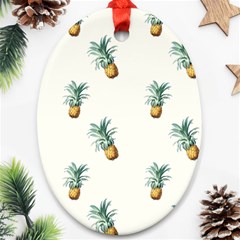 Tropical pineapples Oval Ornament (Two Sides)