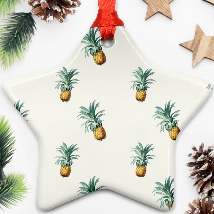 Tropical pineapples Star Ornament (Two Sides)