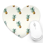 Tropical pineapples Heart Mousepads Front