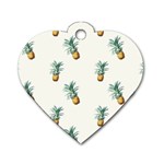 Tropical pineapples Dog Tag Heart (One Side) Front