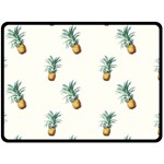 Tropical pineapples Fleece Blanket (Large)  80 x60  Blanket Front