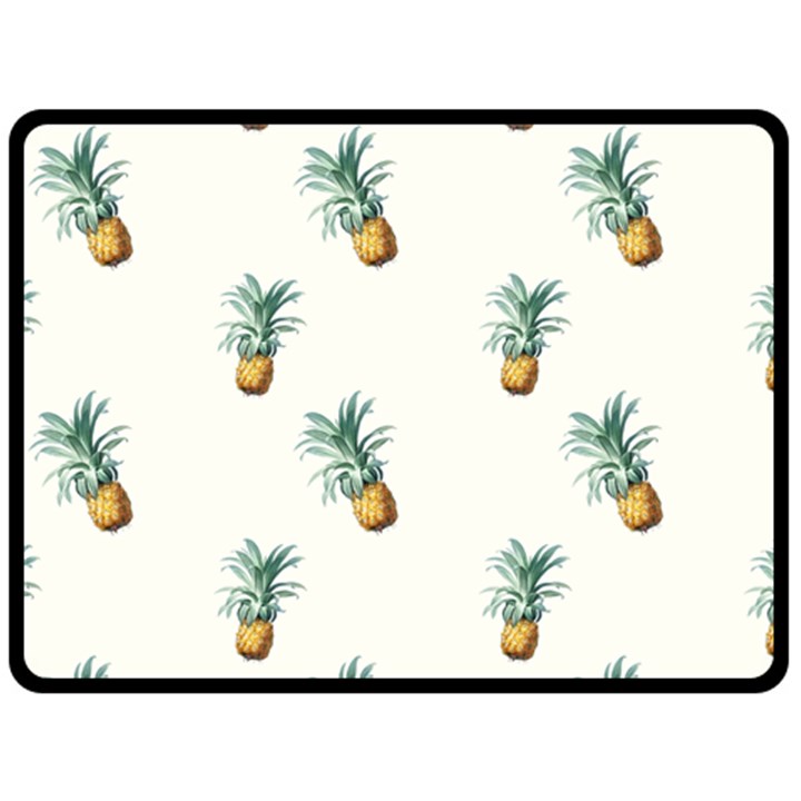 Tropical pineapples Fleece Blanket (Large) 