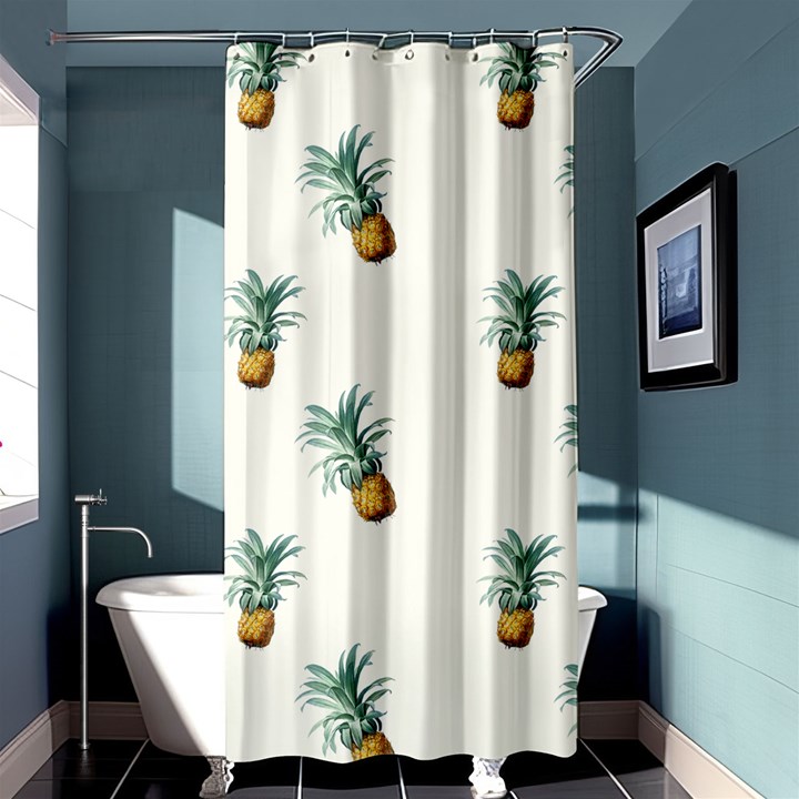 Tropical pineapples Shower Curtain 36  x 72  (Stall) 