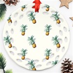 Tropical pineapples Ornament (Round Filigree) Front