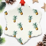 Tropical pineapples Snowflake Ornament (Two Sides) Front