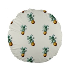 Tropical pineapples Standard 15  Premium Round Cushions