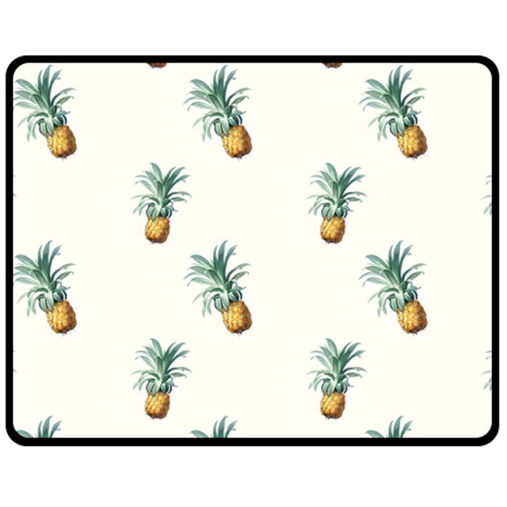 Tropical pineapples Double Sided Fleece Blanket (Medium) 