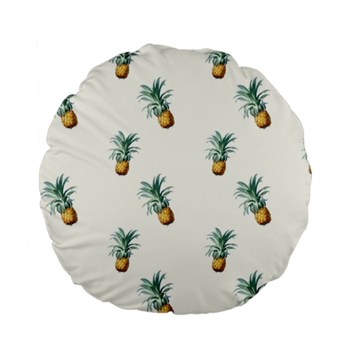 Tropical pineapples Standard 15  Premium Flano Round Cushions