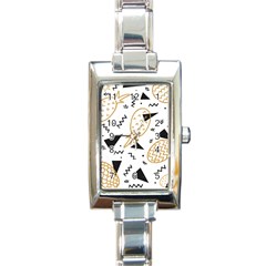 Golden pineapples Rectangle Italian Charm Watch