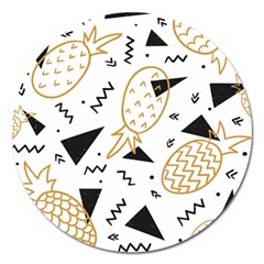 Golden pineapples Magnet 5  (Round)