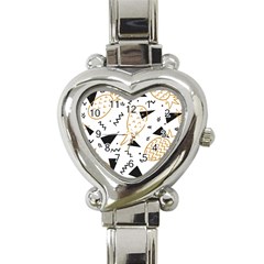 Golden pineapples Heart Italian Charm Watch