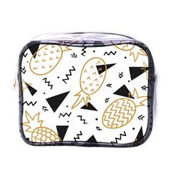 Golden pineapples Mini Toiletries Bag (One Side)