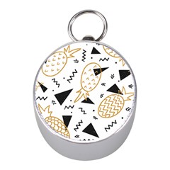 Golden pineapples Mini Silver Compasses