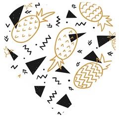 Golden pineapples Wooden Puzzle Heart