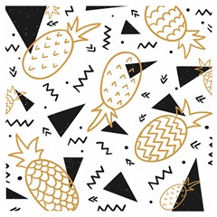 Golden pineapples Wooden Puzzle Square