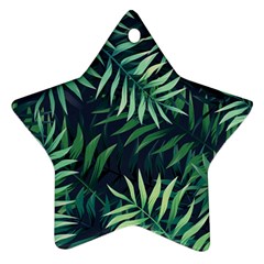 Green Leaves Ornament (star) by goljakoff