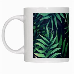 Green Leaves White Mugs by goljakoff