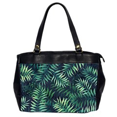 Green Leaves Oversize Office Handbag (2 Sides) by goljakoff