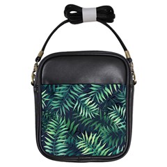 Green Leaves Girls Sling Bag by goljakoff