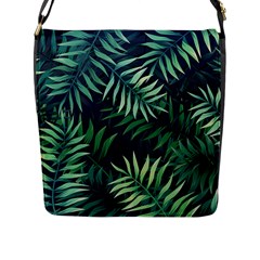 Green Leaves Flap Closure Messenger Bag (l) by goljakoff