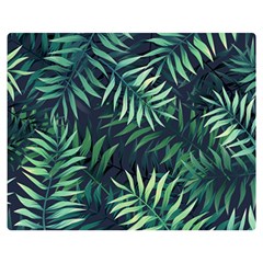 Green Leaves Double Sided Flano Blanket (medium)  by goljakoff