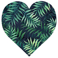 Green Leaves Wooden Puzzle Heart by goljakoff