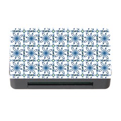 Azulejo Style Blue Tiles Memory Card Reader With Cf by MintanArt