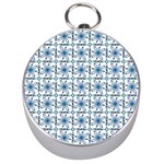 Azulejo style blue tiles Silver Compasses Front