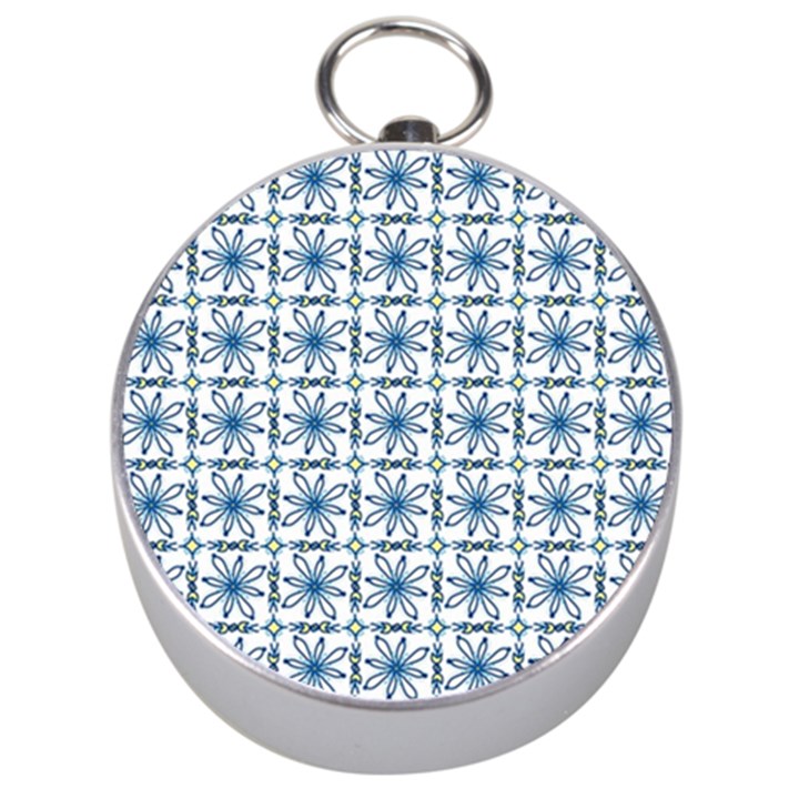 Azulejo style blue tiles Silver Compasses