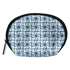 Azulejo Style Blue Tiles Accessory Pouch (medium) by MintanArt