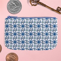 Azulejo Style Blue Tiles Large Coin Purse by MintanArt