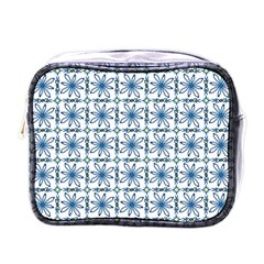 Azulejo Style Blue Tiles Mini Toiletries Bag (one Side) by MintanArt