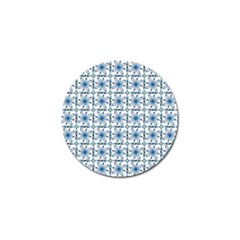 Azulejo Style Blue Tiles Golf Ball Marker by MintanArt