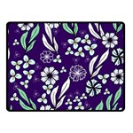 Floral blue pattern Fleece Blanket (Small) 50 x40  Blanket Front