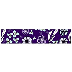 Floral Blue Pattern Small Flano Scarf by MintanArt