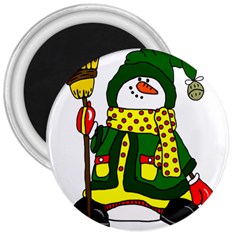 Christmas Snowman  3  Magnets by IIPhotographyAndDesigns