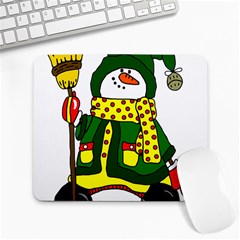 Christmas Snowman  Large Mousepads by IIPhotographyAndDesigns