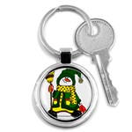 Christmas Snowman  Key Chain (Round) Front