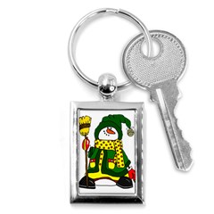 Christmas Snowman  Key Chain (rectangle) by IIPhotographyAndDesigns