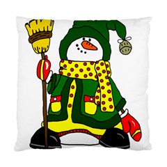 Christmas Snowman  Standard Cushion Case (one Side) by IIPhotographyAndDesigns