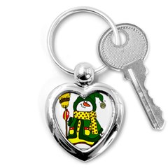 Christmas Snowman  Key Chain (heart) by IIPhotographyAndDesigns