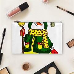 Christmas Snowman  Cosmetic Bag (medium) by IIPhotographyAndDesigns