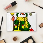 Christmas Snowman  Cosmetic Bag (Medium) Back