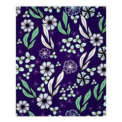 Floral Blue Pattern  Shower Curtain 60  X 72  (medium)  by MintanArt