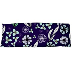 Floral Blue Pattern  Body Pillow Case (dakimakura) by MintanArt