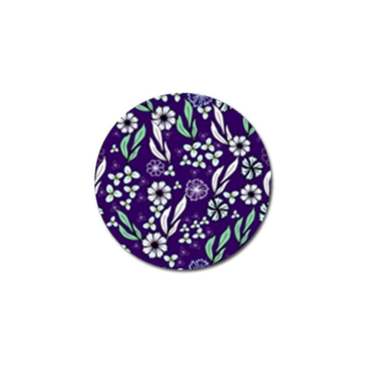 Floral blue pattern  Golf Ball Marker