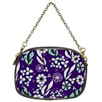 Floral blue pattern  Chain Purse (Two Sides) Back