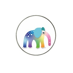 Illustrations Elephant Colorful Pachyderm Hat Clip Ball Marker