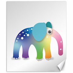 Illustrations Elephant Colorful Pachyderm Canvas 20  X 24 